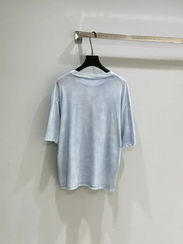 25 Spring and Summer New Women's High Quality Loose Distressed Short Sleeve T-shirt Cotton and Linen Round Neck Pullover Top