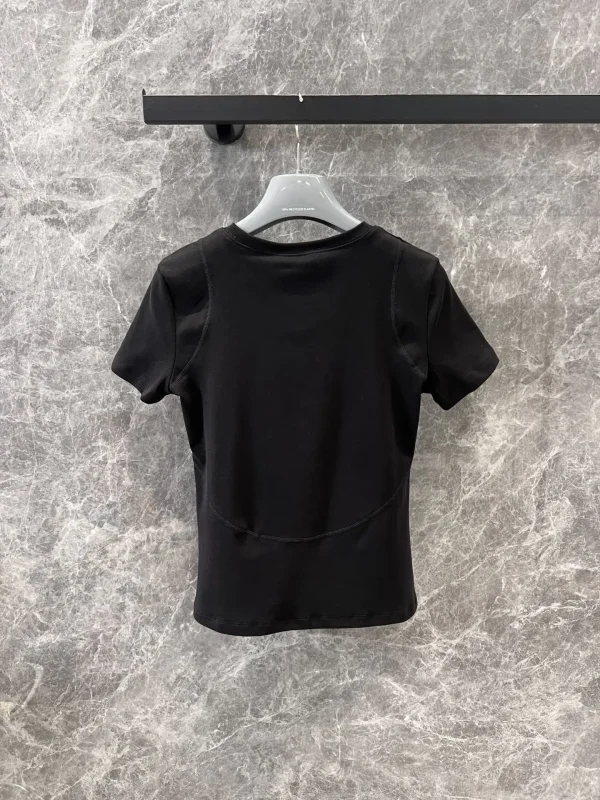 25 Spring/summer new printed round neck short-sleeved T-shirt women's slim-fit blouse