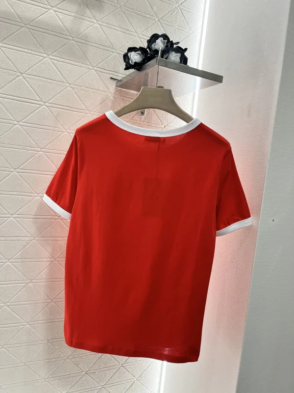 24 Spring/summer new women's print short sleeve trend casual style round neck top T-shirt