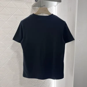 24 Spring and summer new women's cotton short-sleeved fashion casual style round neck embroidered T-shirt top