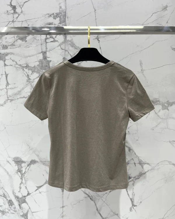 Short T-shirt 2025 hot selling round neck short sleeved T-shirt versatile top